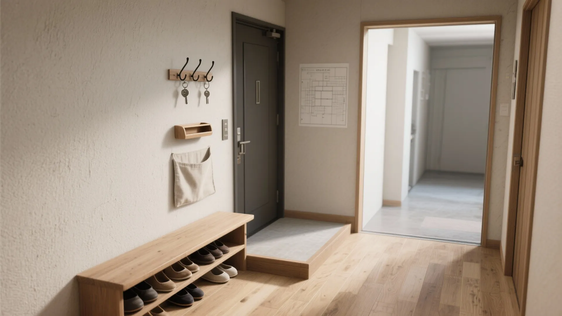 Tips 1: 玄関は“2アクションまで”で完結する動線計画（動線規格×東京小戸型）