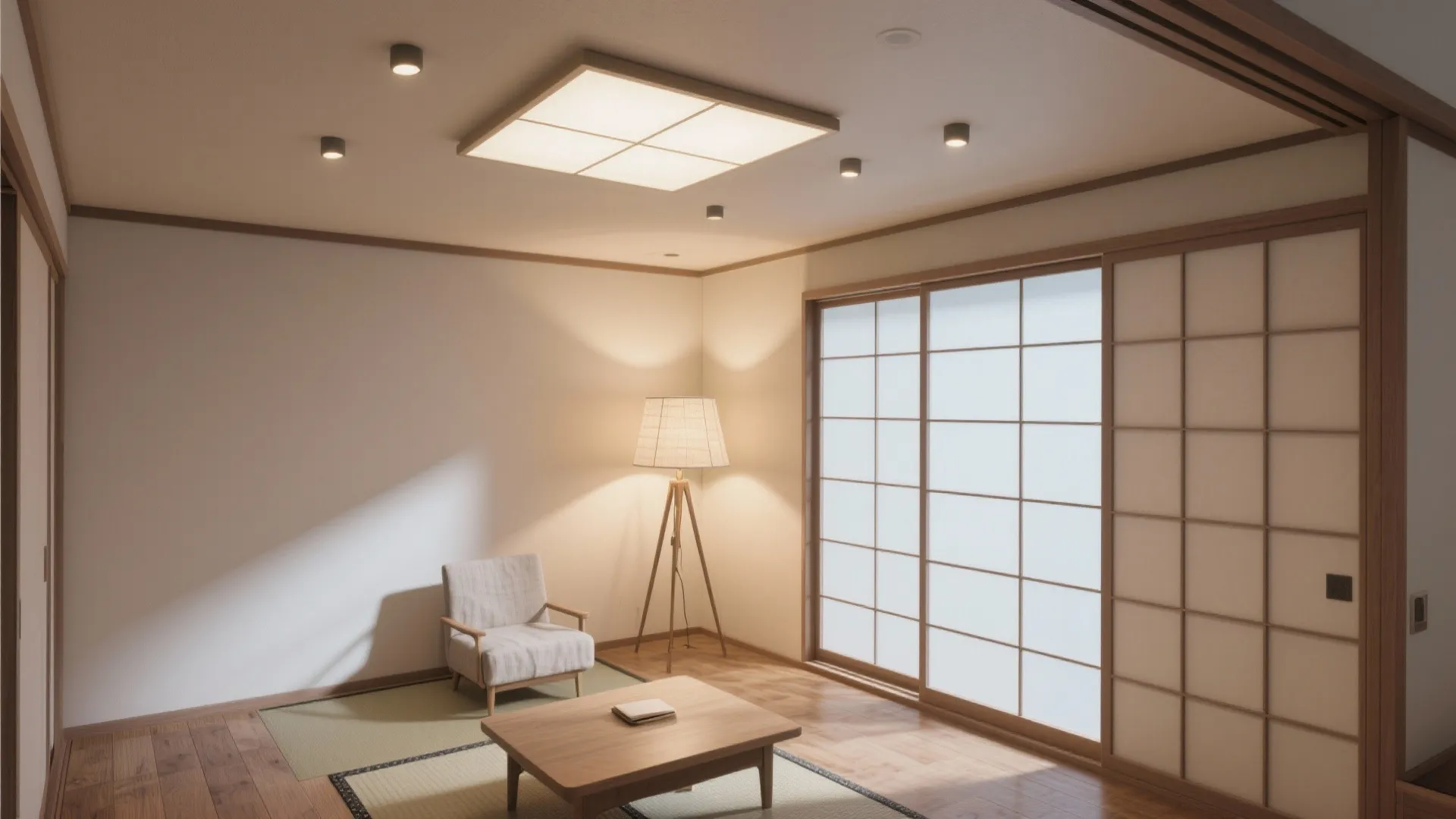 Tips 8: 照明は“面＋点”の二段構えで影を減らす（日式風格×日本都市）