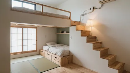 東京小型住宅に効く：階段付きロフトベッドレイアウト5選