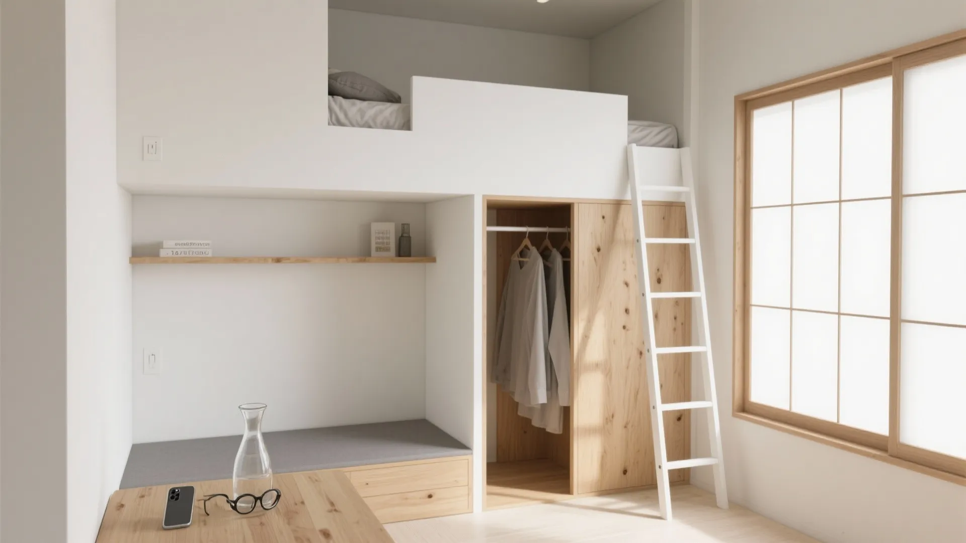 Tips 1: 宮付きロフトベッドで「東京小戸型」の動線を整える