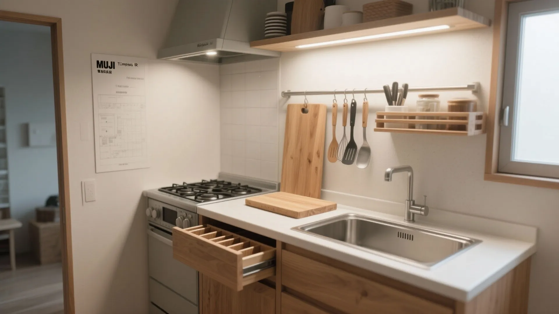 ミニキッチンは“ワンアクション”に集約する東京小户型の工夫