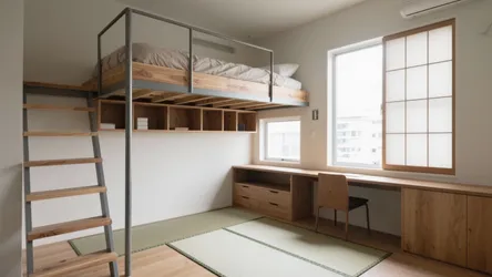 階段付きロフトベッド（網なし）で叶える東京小空間の快適設計｜5つの工夫