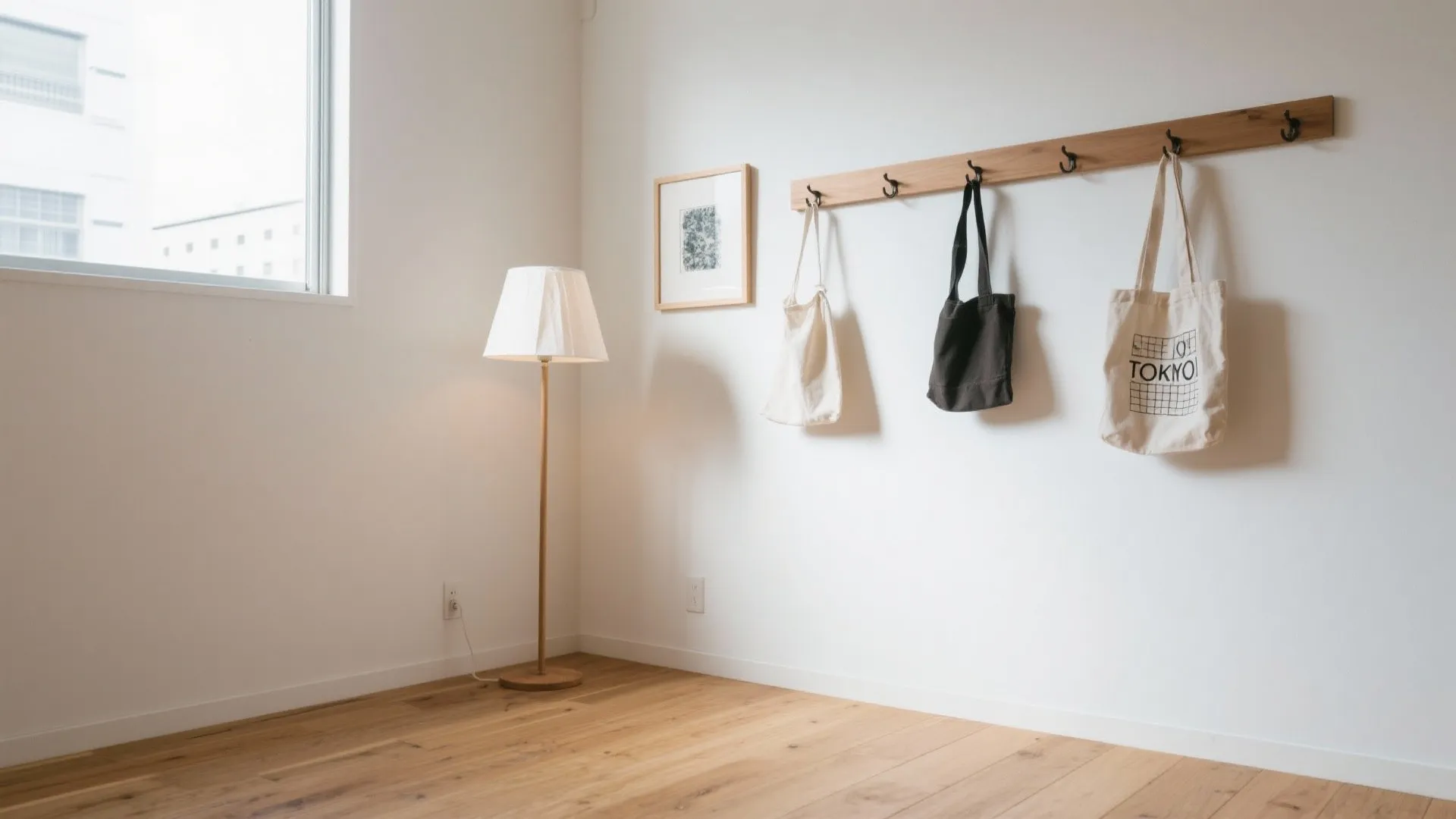 Tips 10: 壁を“使って飾る”——高さで魅せて床を守る（収納技巧×東京 小戸型）