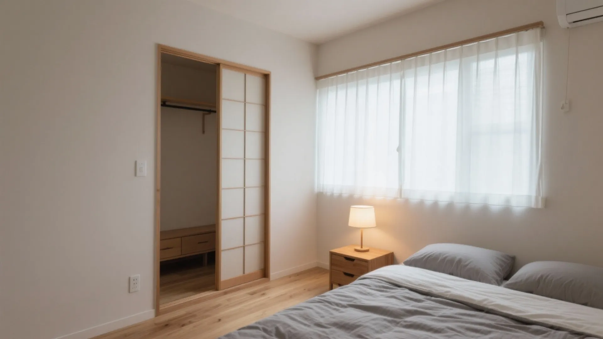 Tips 5: ベッド周りは“静”を守る、収納は外へ（日本都市）