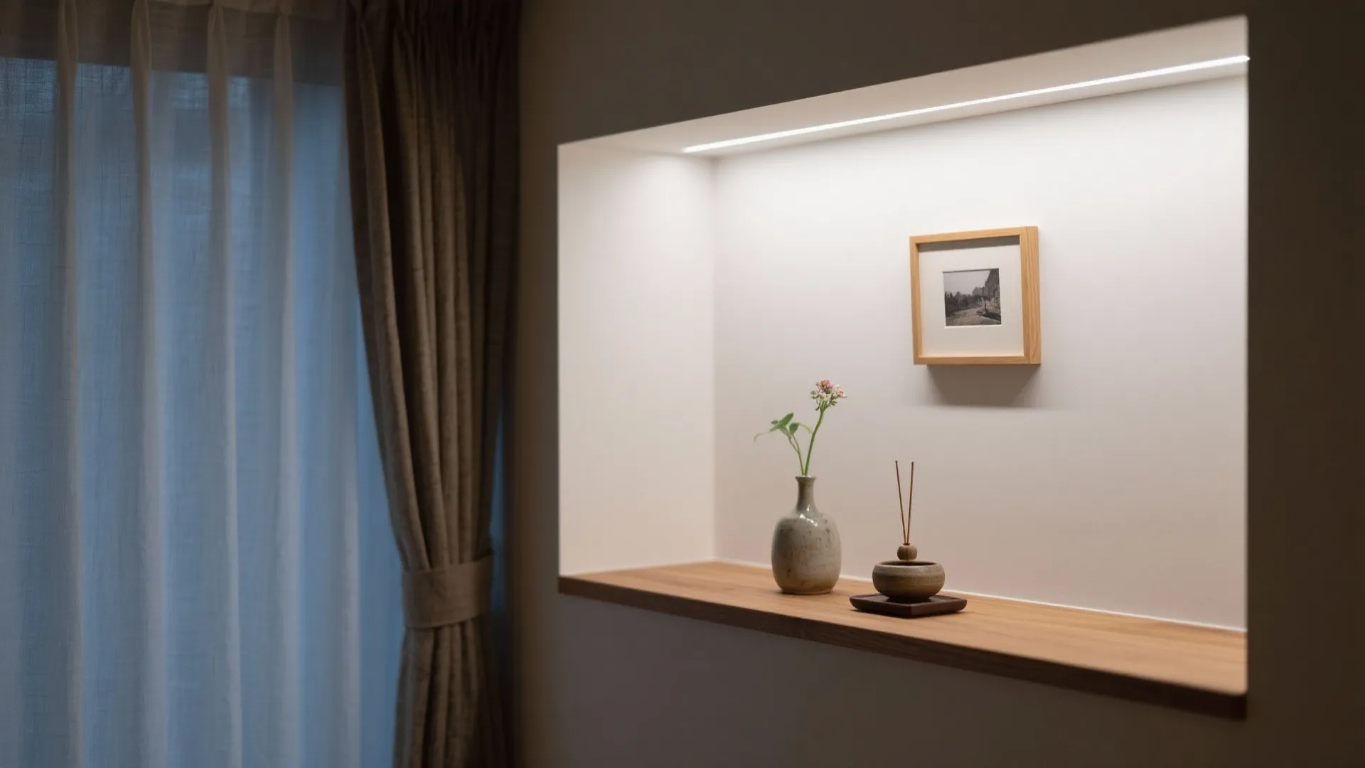 小さな壁ニッチを“祈り棚”に：東京小戸型でも収まりよく