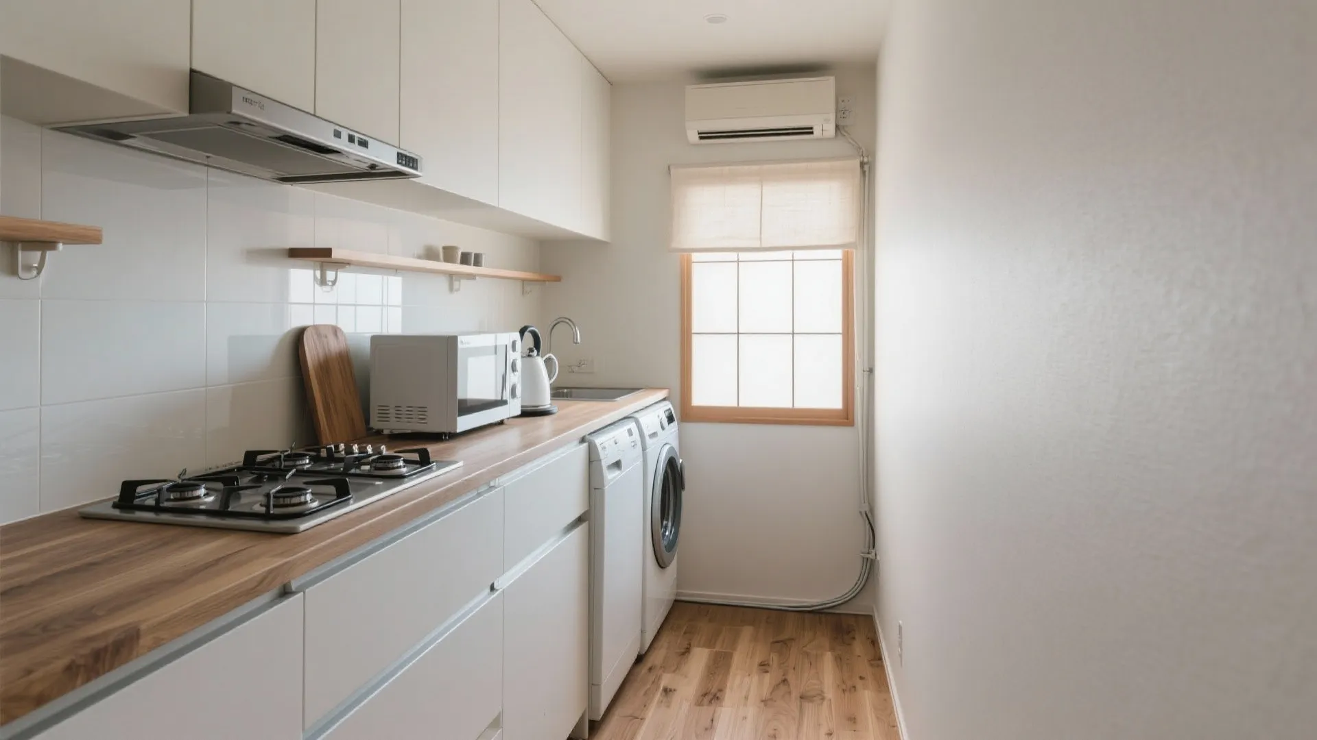 1. 1R×オール電化の前提設計：家電の熱源と動線をまとめる（東京小戸型）