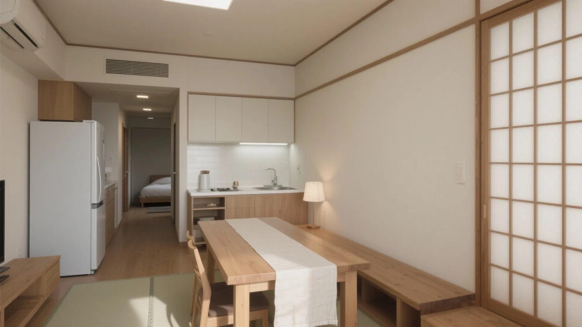 Tips 1: ダイニング中心の動線計画で、東京の2DKを回遊させる（動線計画・日式風格）