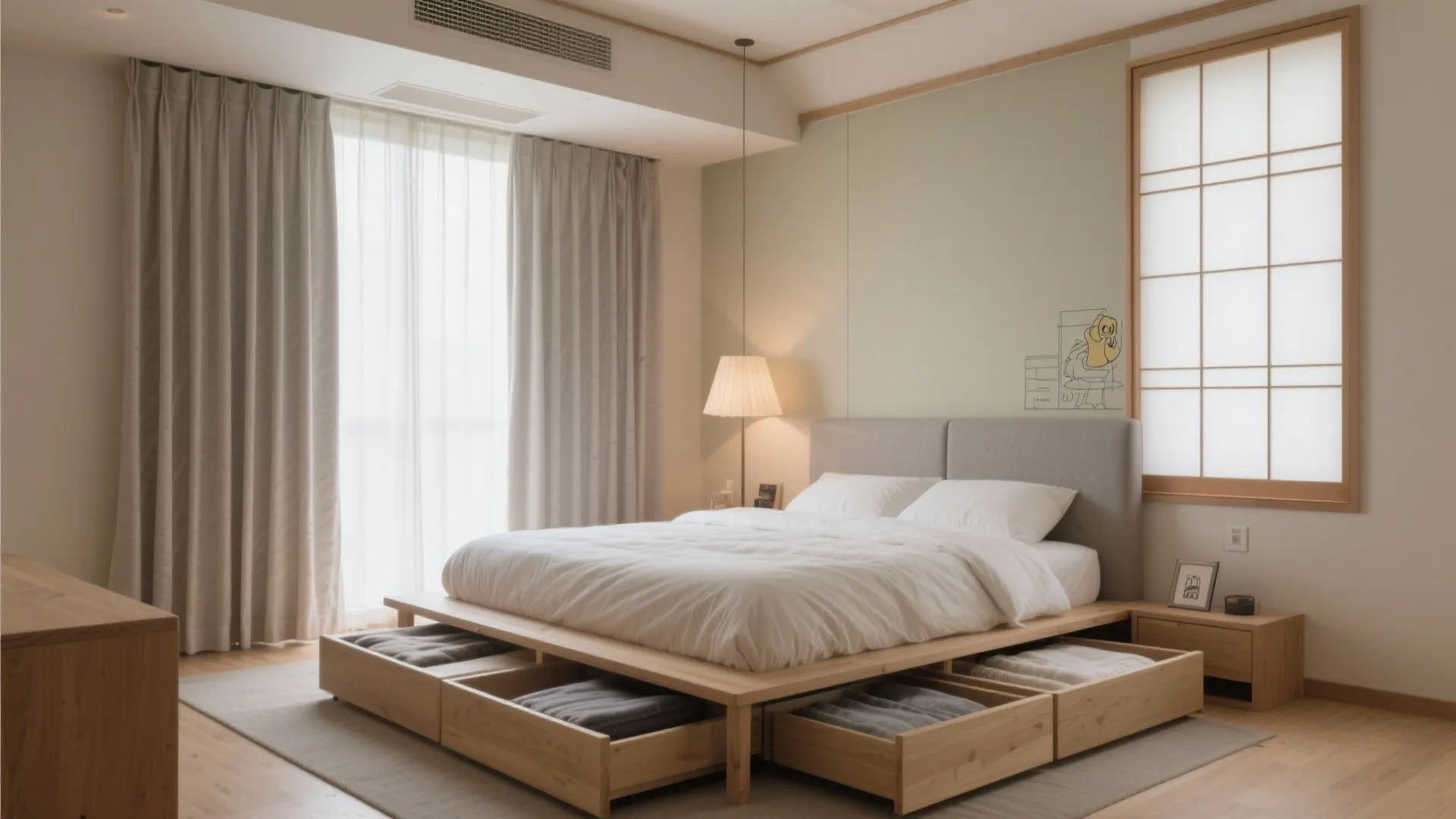 Tips 5: ベッドルームは“脚付き＋低め”で圧迫感を消す