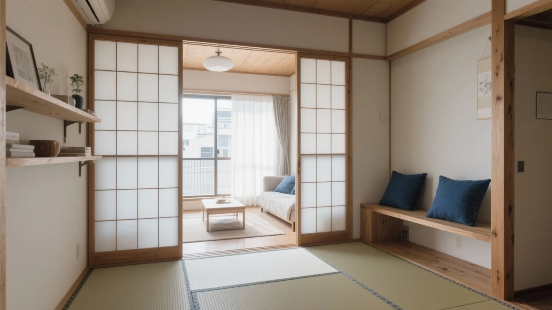 Tips 2: 2DKの“境界”を低くして広く見せる（东京小户型 × 日式风格）