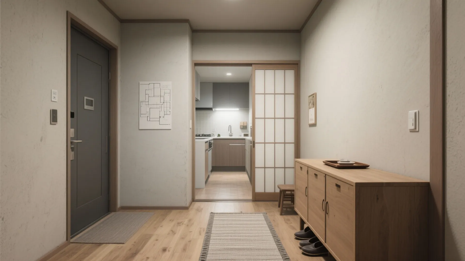 Tips 1: 玄関〜キッチンの直線動線を最短化（動線规划）