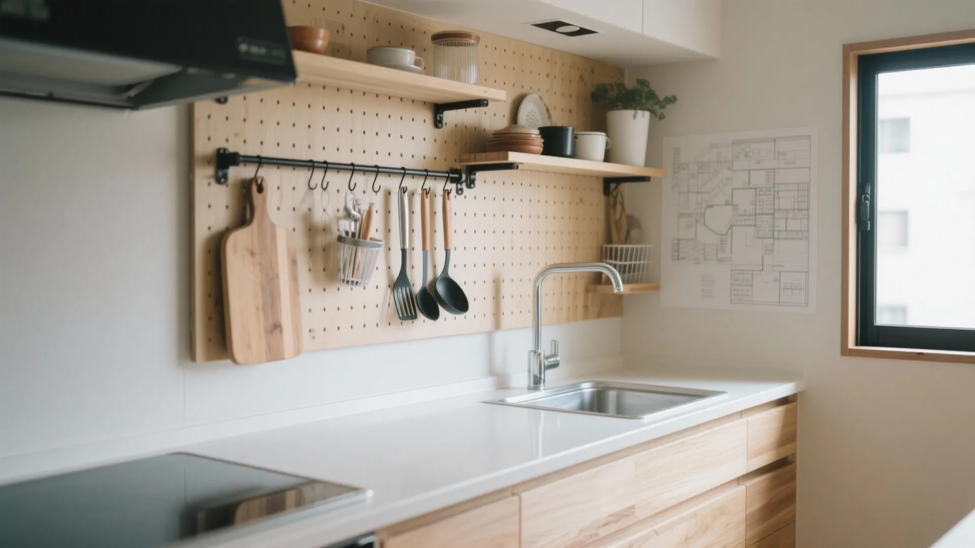 Tips 3: キッチンは壁面を使い切る（東京小戸型×收納技巧）