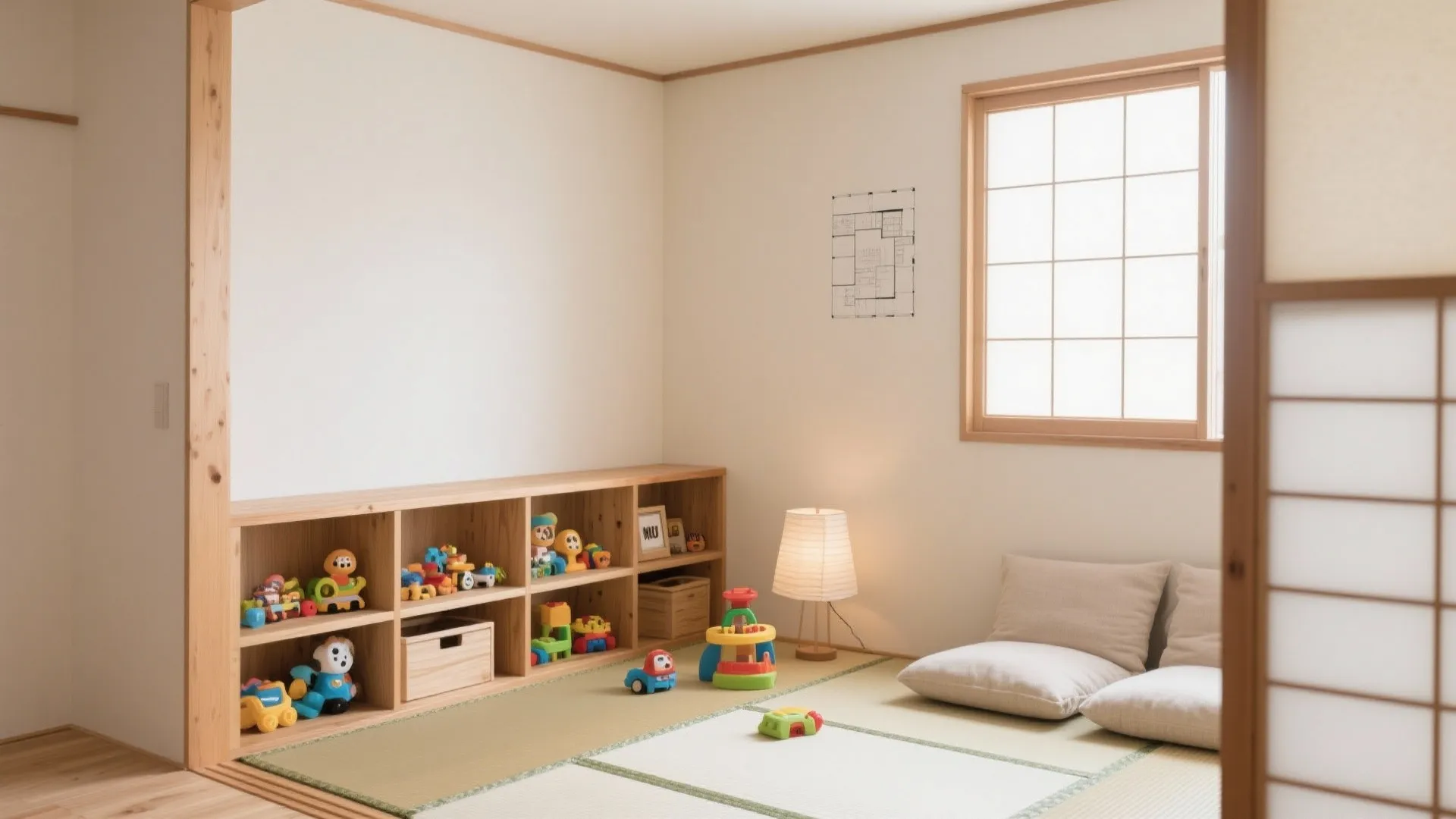 子どもコーナーは“1畳”から始めるゾーニング（東京小型住宅／日式風格）