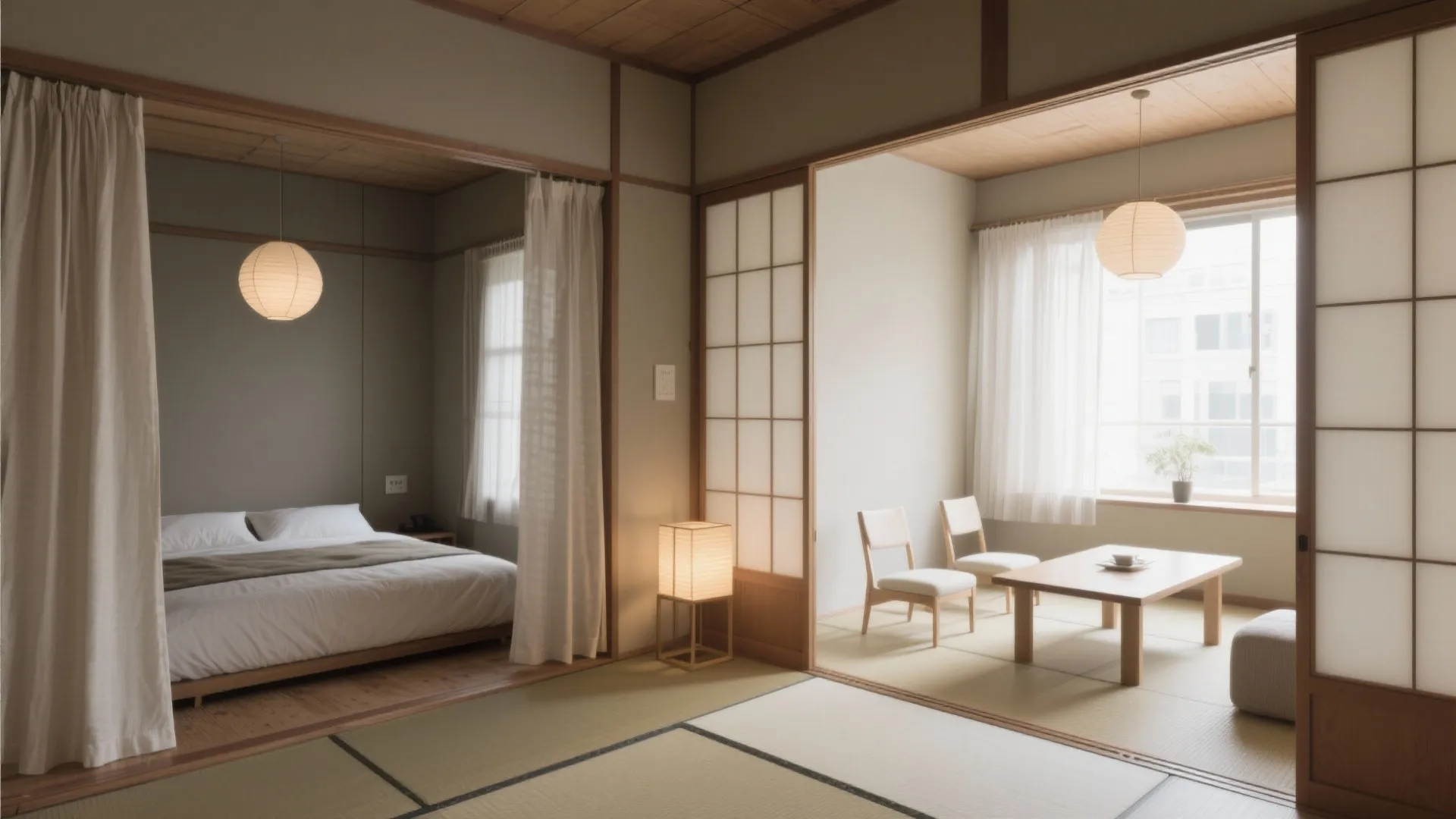 Tips 2: 2室の役割を時間で分けるゾーニング（日本室内設計・日式风格）