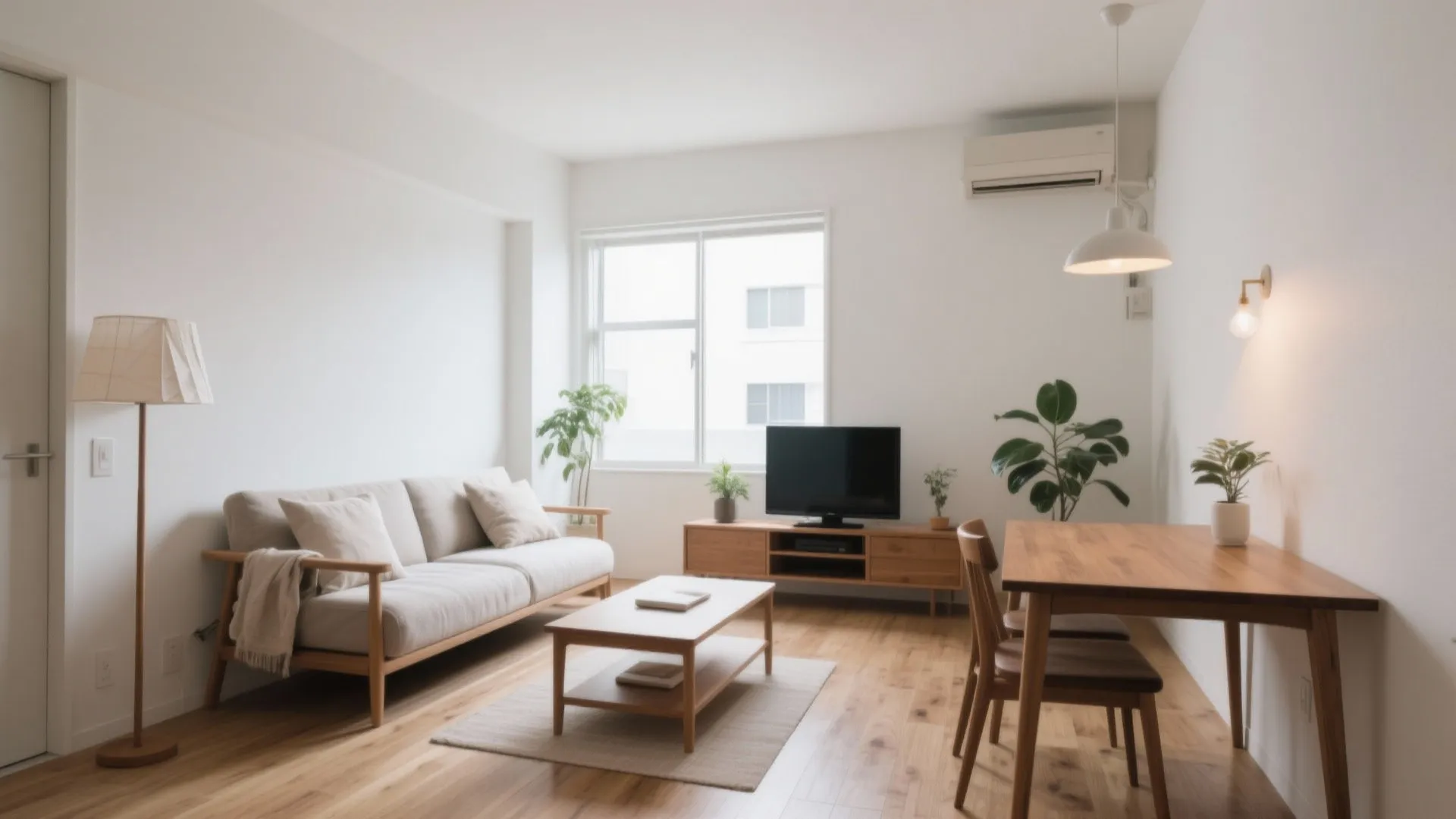 Tips 1: リビングは“対話の三角形”で整える（東京小戸型×日式風格）