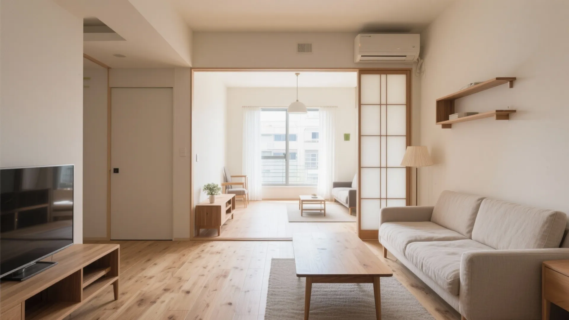 神谷町の2LDKを心地よくする日本式デザイン術・5つのコツ: 東京の2LDKを“広く・整う・温かい”空間へ。動線と収納を核に、日式の秩序感で仕立て直す。