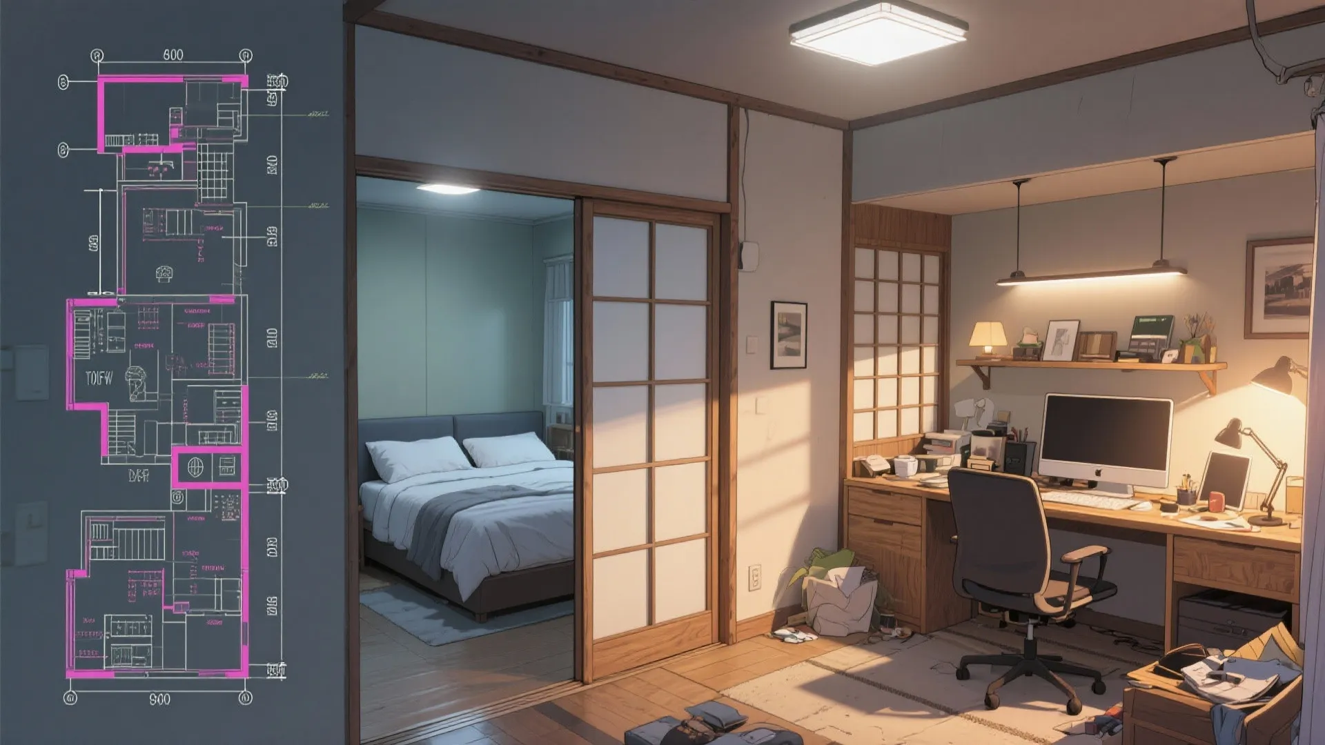 ワークと睡眠を“分ける”：動線規劃で切替えを明確に