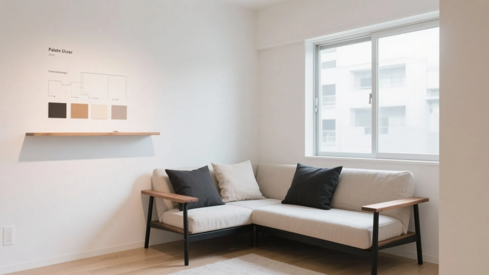 素材と色は“3色・3素材”で統一、東京の小戸型を上質に