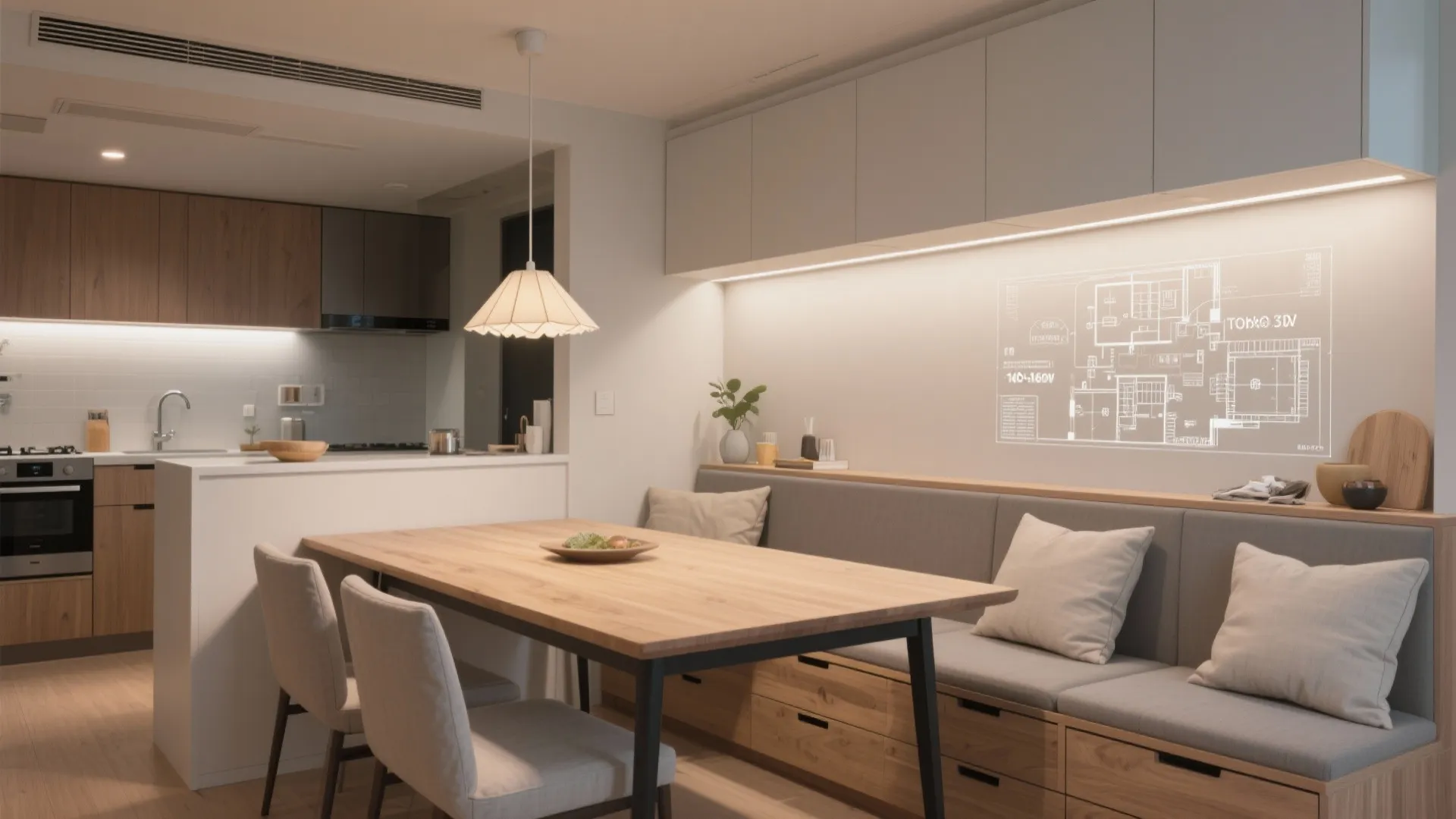 Tips 2: 3DKのDKは“対面の気配”でまとめる（日式風格の収まり）