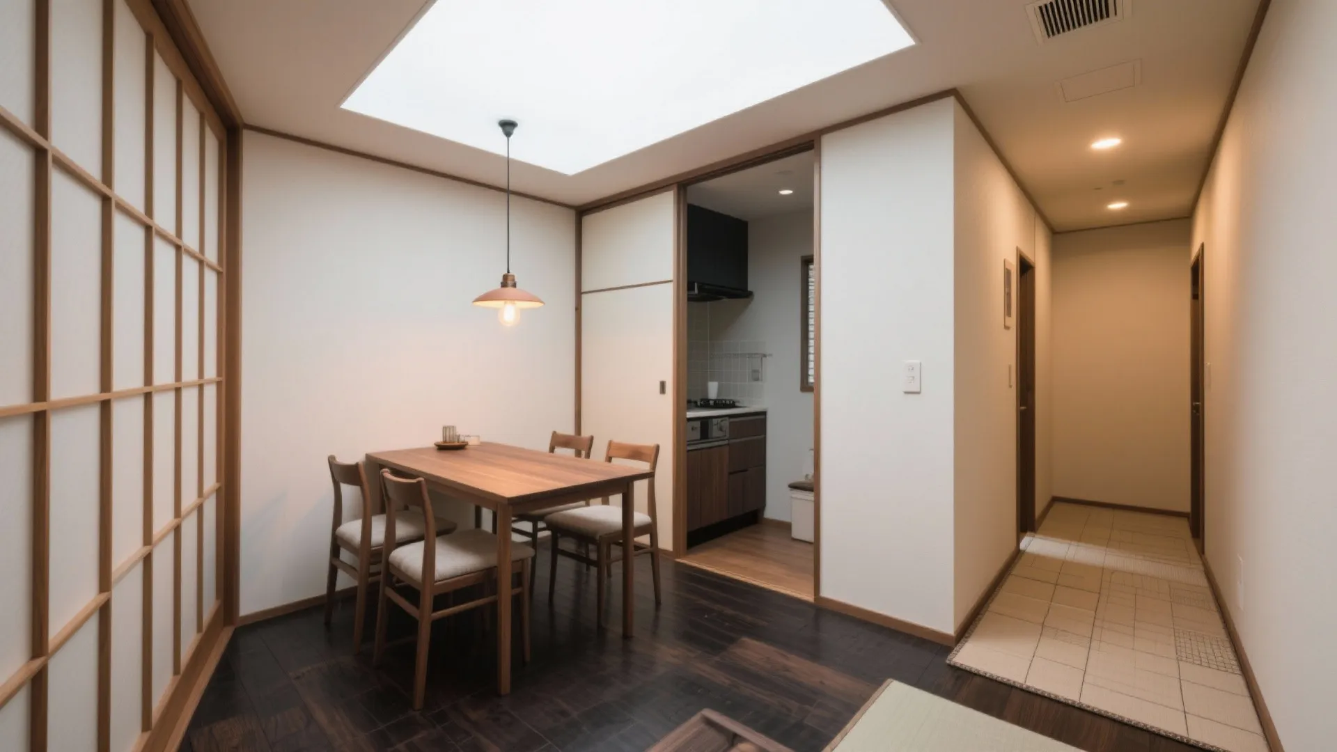 Tips 5: 3DKの色と灯りは“上下で分ける”（日本都市 × 日式风格）