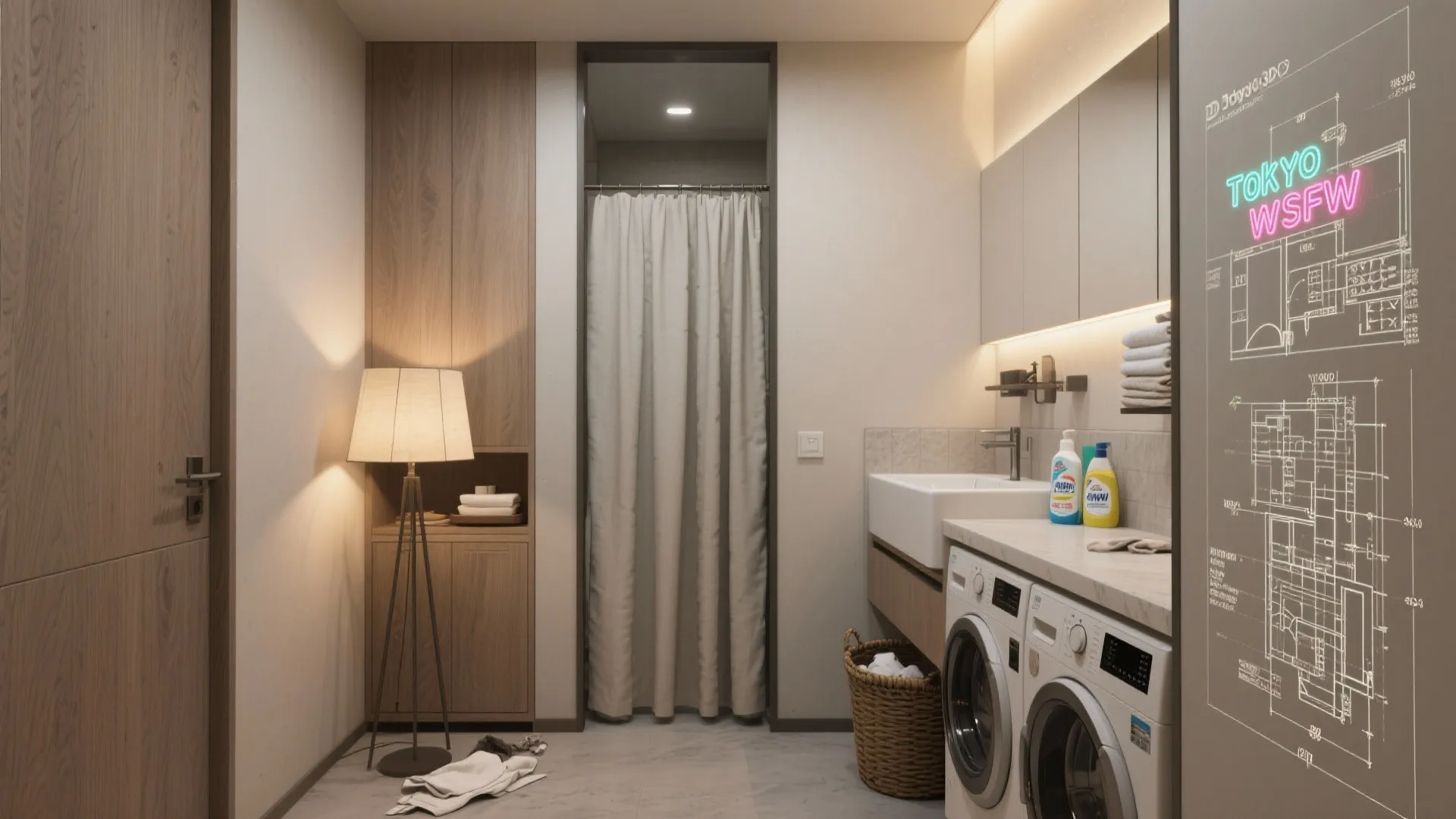 Tips 4: 洗面・脱衣は“幅60cmの余白”で家事が進む（収納技巧）