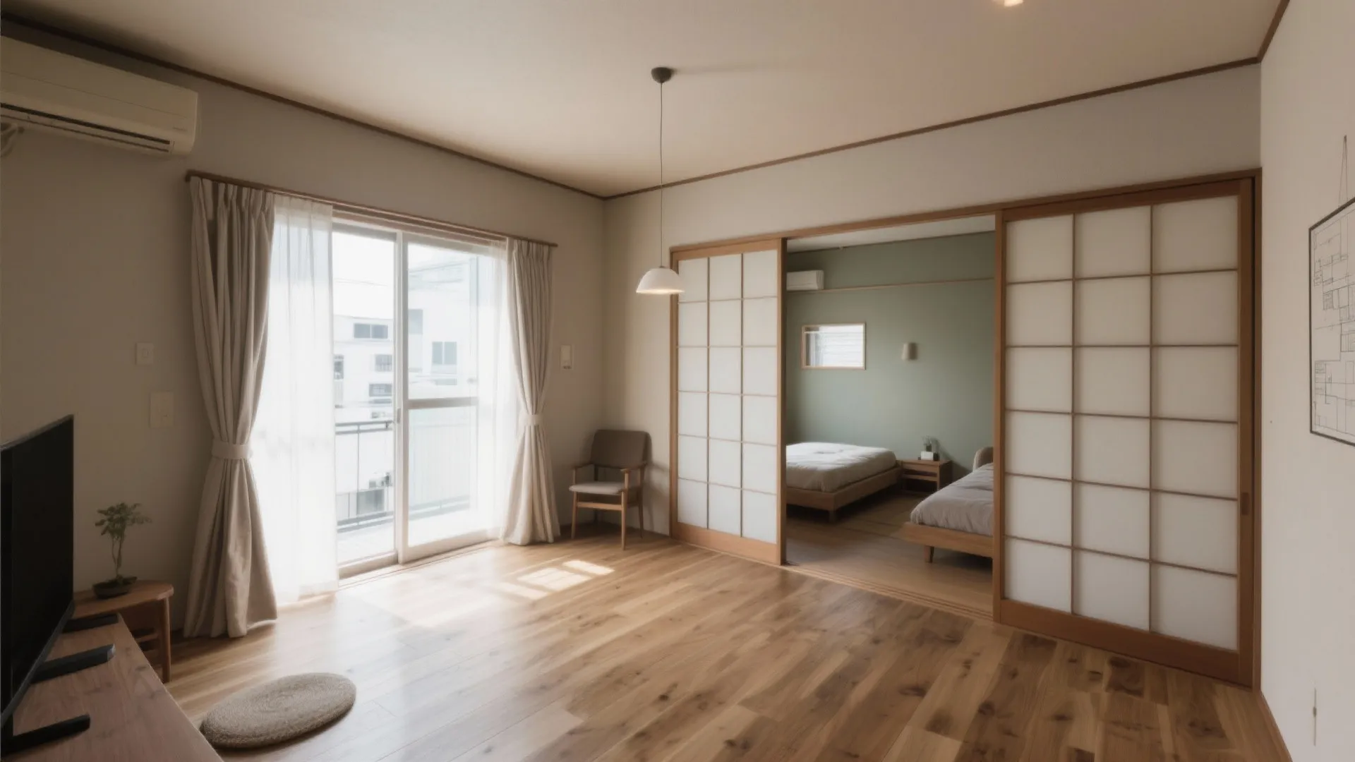 Tips 2: 3LDKのゾーニングは“静2・動1”で（東京小户型・日式風格）