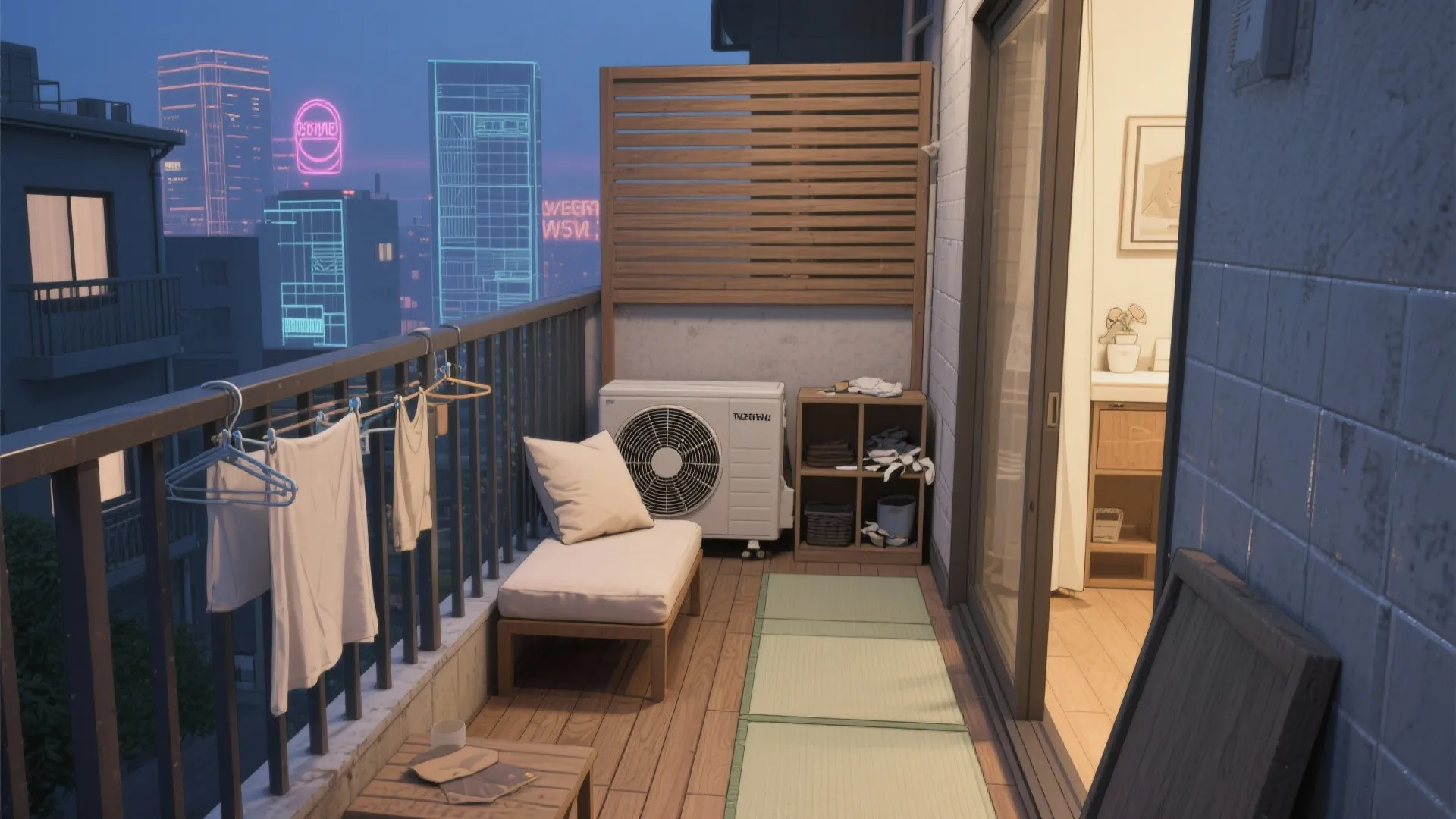 1. ベランダを“干す・座る・しまう”の3ゾーンに分ける（東京小戸型でも回る動線）