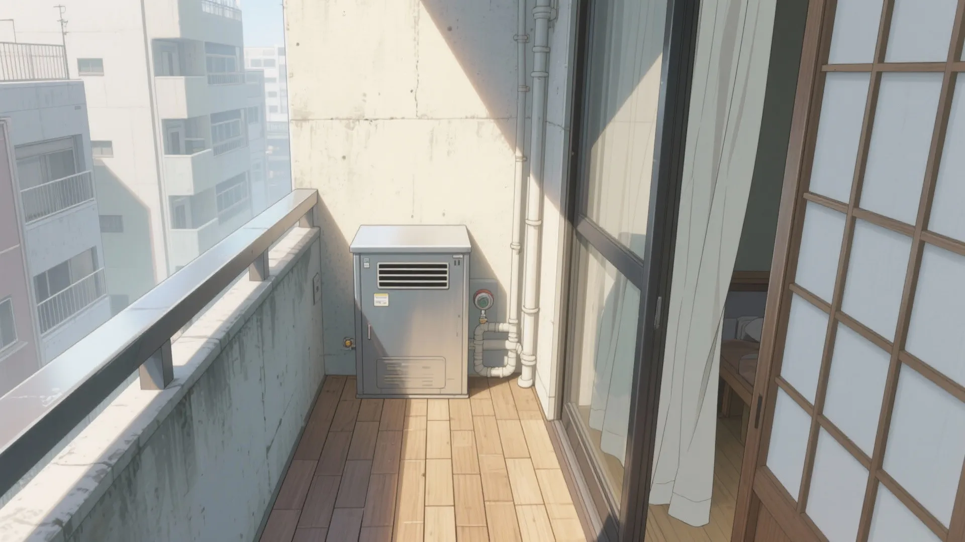 Tips 2: バルコニー・外廊下側を確認（日本都市の防火基準と設置慣習）