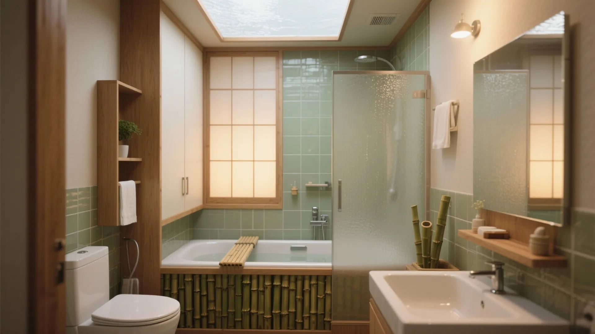 Japanese Bathroom Design: 5 Small Space Ideas: Practical and pretty Japanese bathroom design tips for tiny spaces — from ofuro tubs to shoji screens