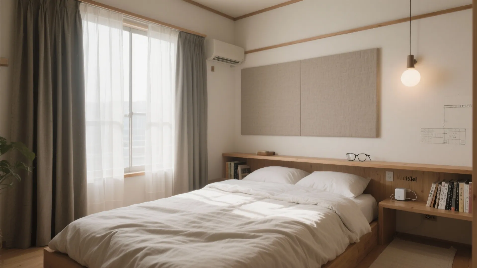 寝室は“睡眠ファースト”：東京小戸型の遮光と音の整え方