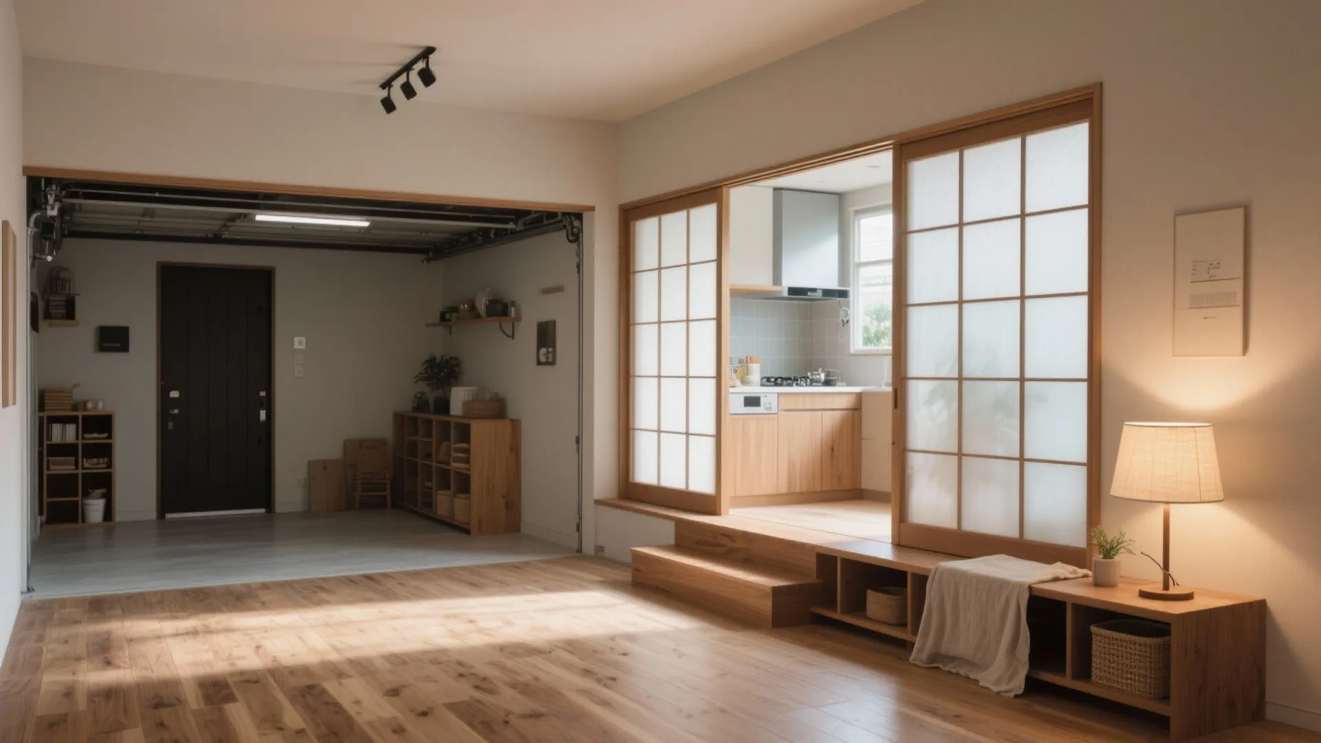 ビルトインガレージ平屋の間取りアイデア5選｜日本室内デザインの視点: 東京・大阪・京都の小さな敷地でも叶える、動線と収まりが良いガレージ一体型平屋