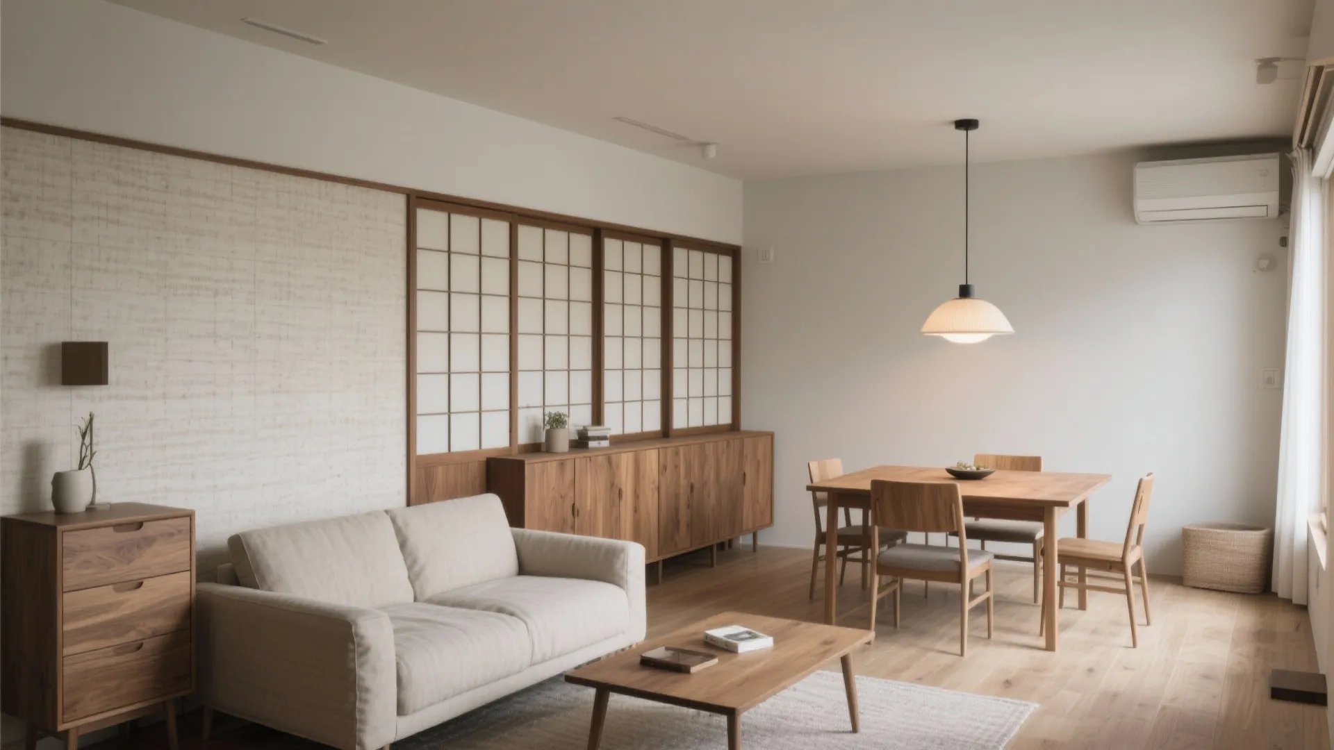 東京小戸型でも広く見せるLDKのレイアウトと日式風格