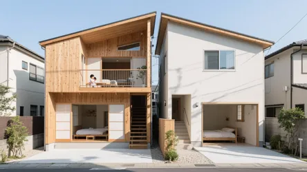 35坪・完全分離の二世帯住宅間取り｜日本室内デザインの視点