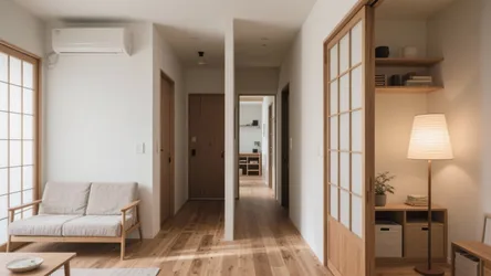 45坪・完全分離の二世帯住宅間取り｜日本室内デザイン視点