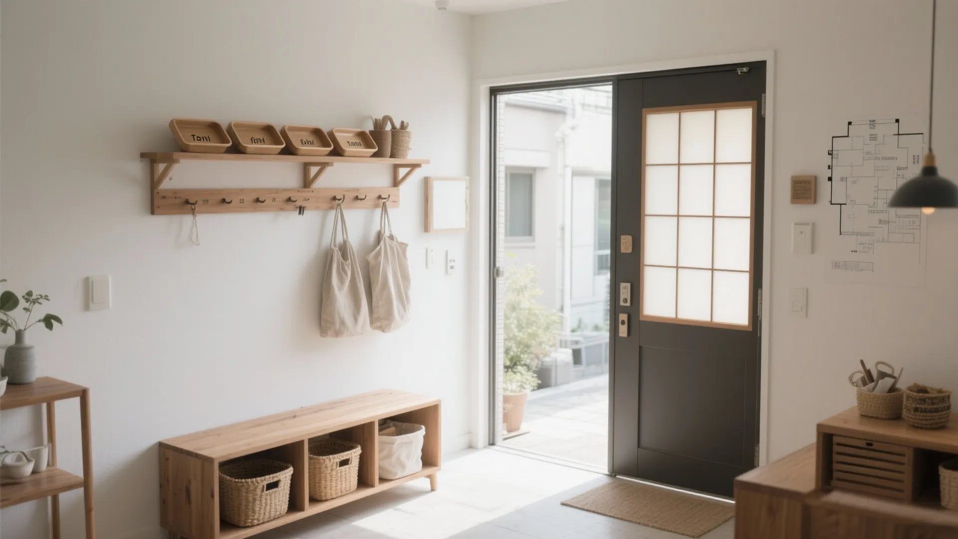 Tips 5: 家族の“置き場ルール”を先に決める（東京小戸型／收納技巧／日本都市）