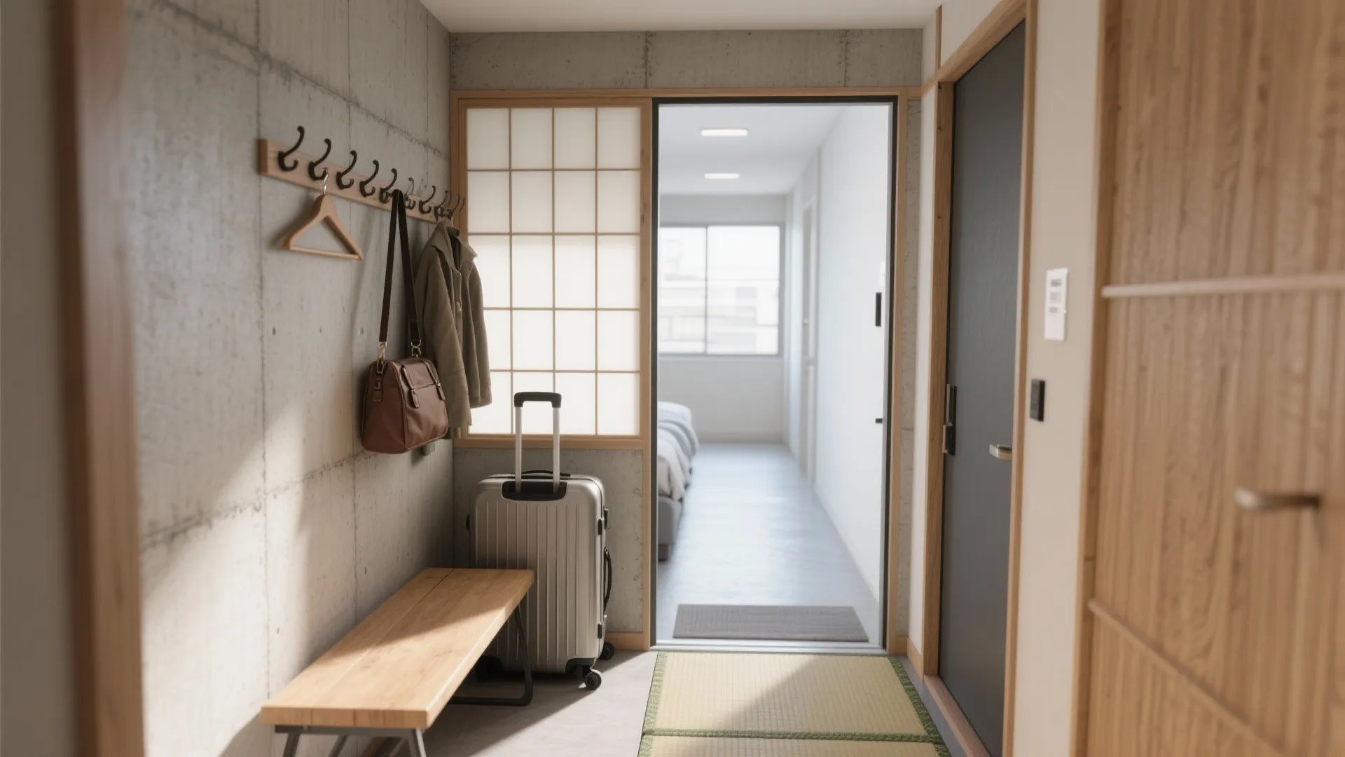 Tips 1: 玄関と廊下の動線を“泊まりモード”に切替（動線规划）