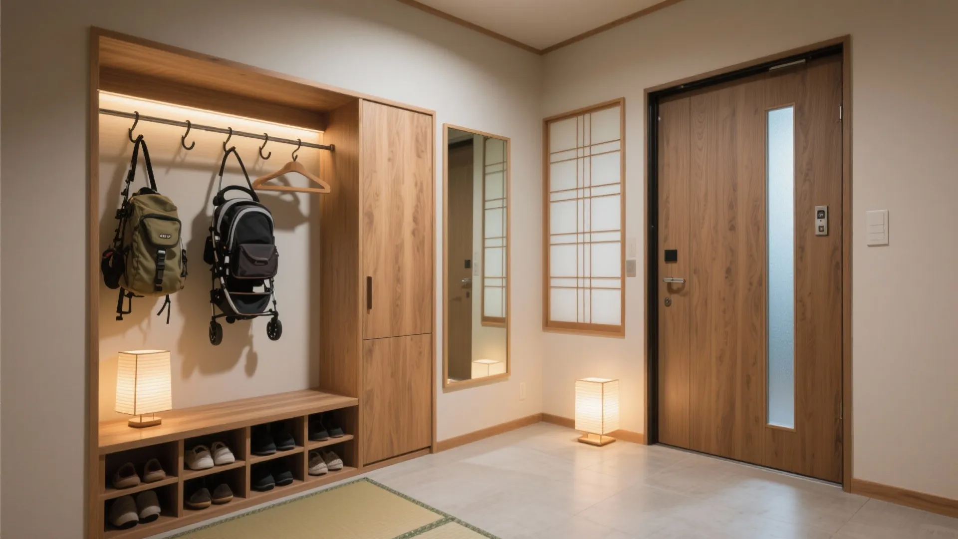 玄関は家のハブ：回遊できる動線と厚みのある収納で“渋滞ゼロ”（動線規劃・収納技巧・日式風格）