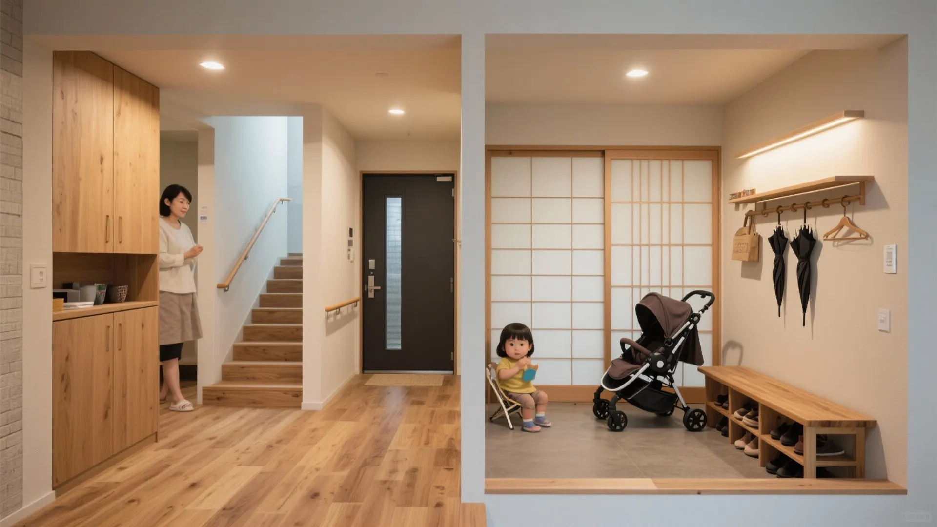 Tips 1: 玄関を一つ、動線を二つに分ける（東京小戸型 × 動線計画）