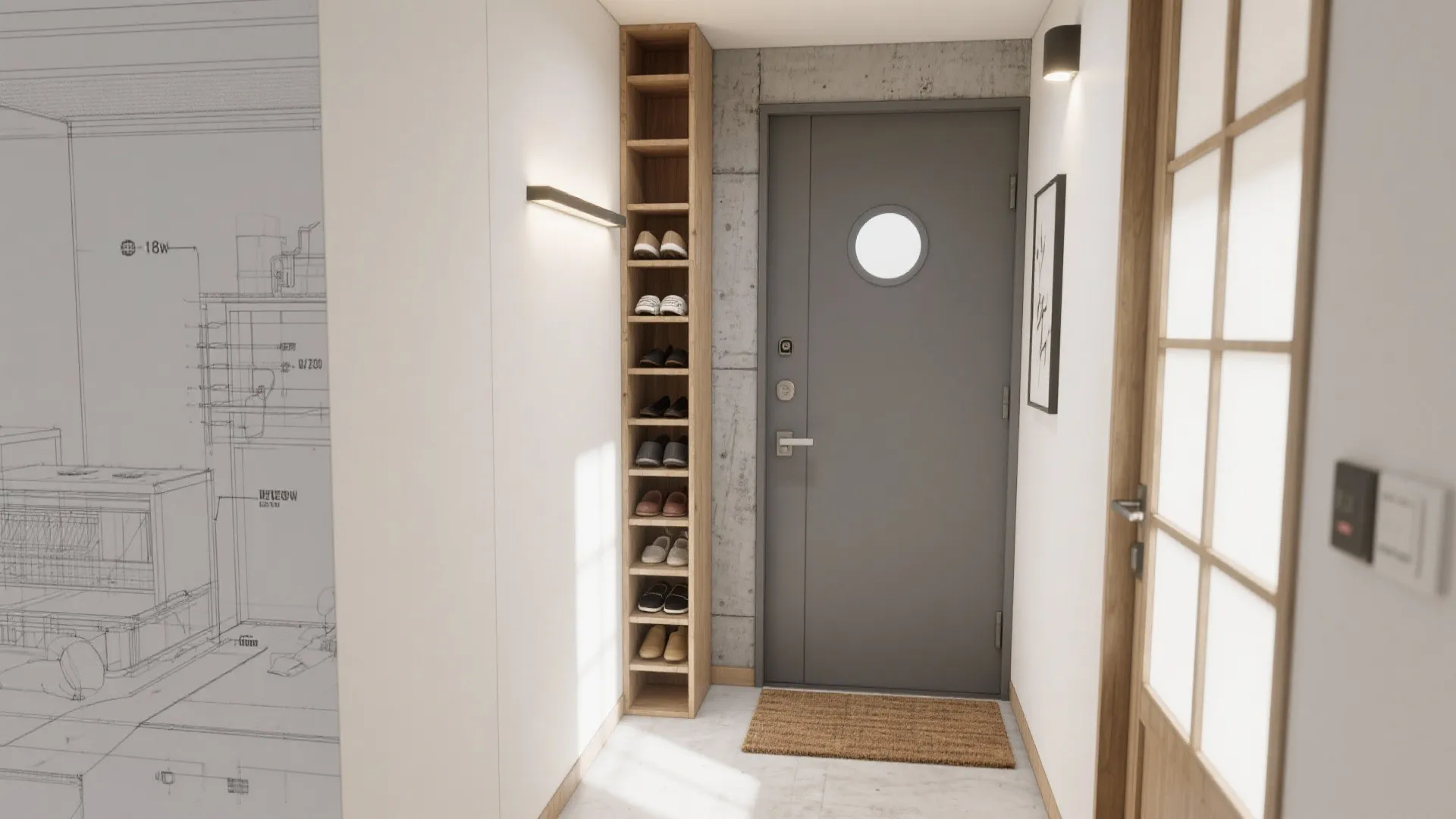 玄関1mの余白で暮らしが始まる：東京小戸型と動線規律