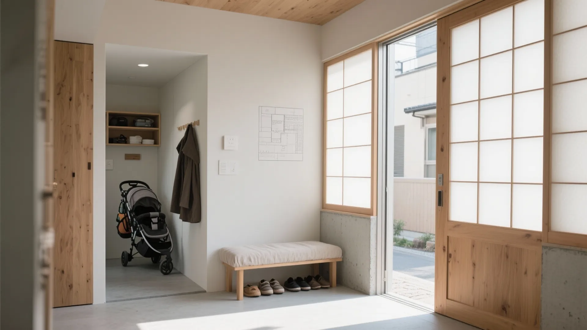 Tips 8: 玄関土間は“2㎡＋脇収納”が黄金比（東京小户型・收納技巧）