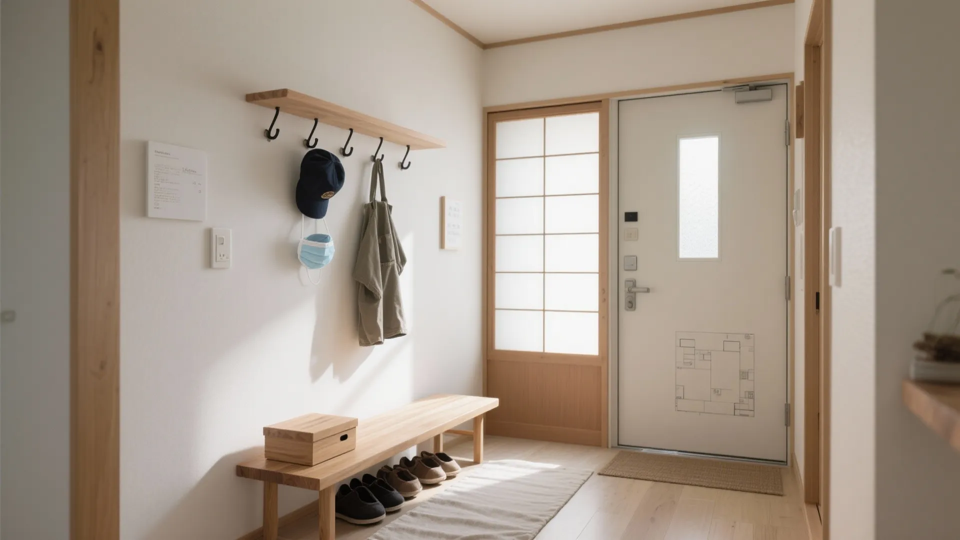 Tips 1: 玄関に集約する“朝の準備動線”と東京小戸型の工夫