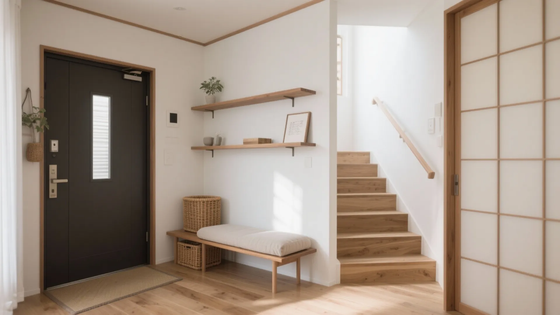 Tips 1: 玄関の“気”を溜める前室化（東京の小戸型×日式風格）