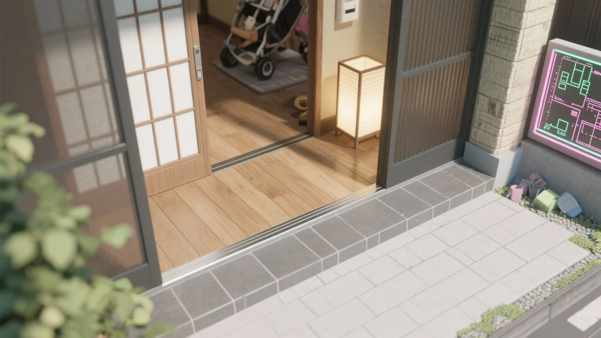 Tips 1: 玄関の段差ゼロと連続床で東京の動線を軽くする