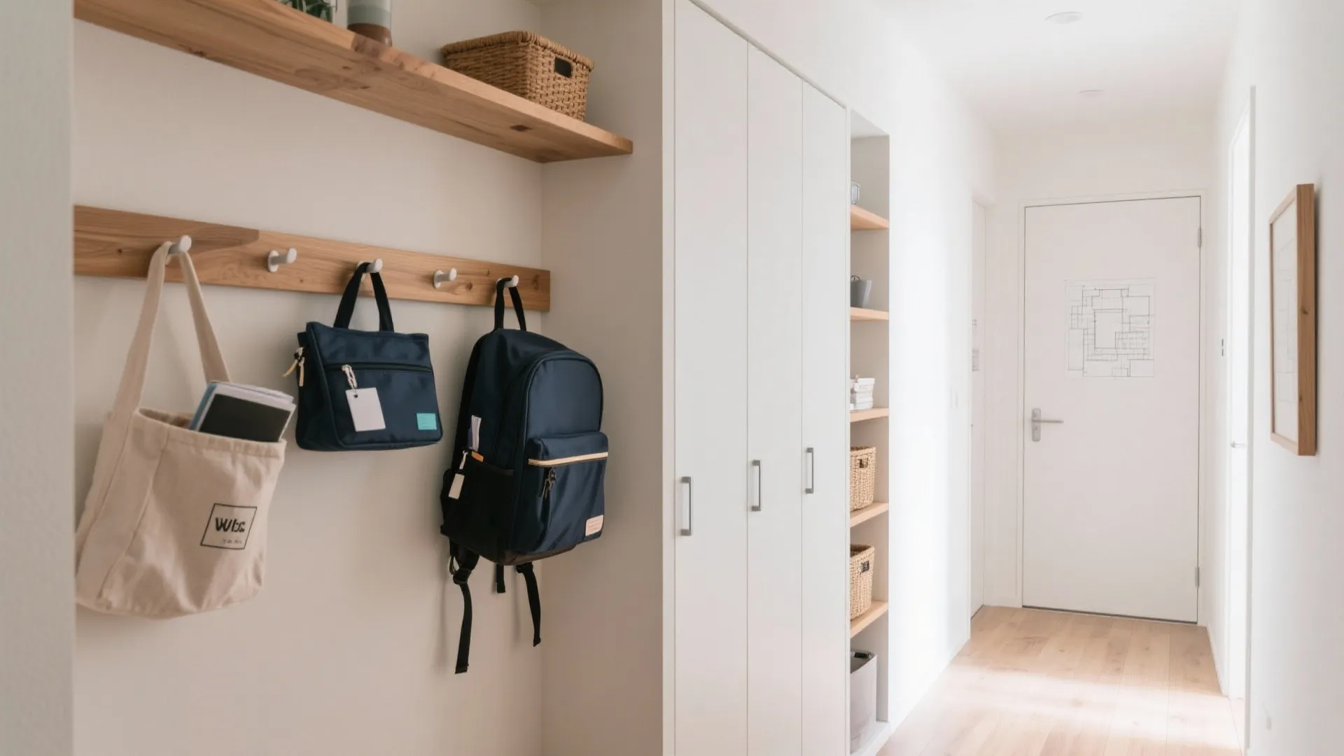 Tips 2: 東京小戸型でも家族5人分の「見せない収納」を壁厚に（収納技巧）