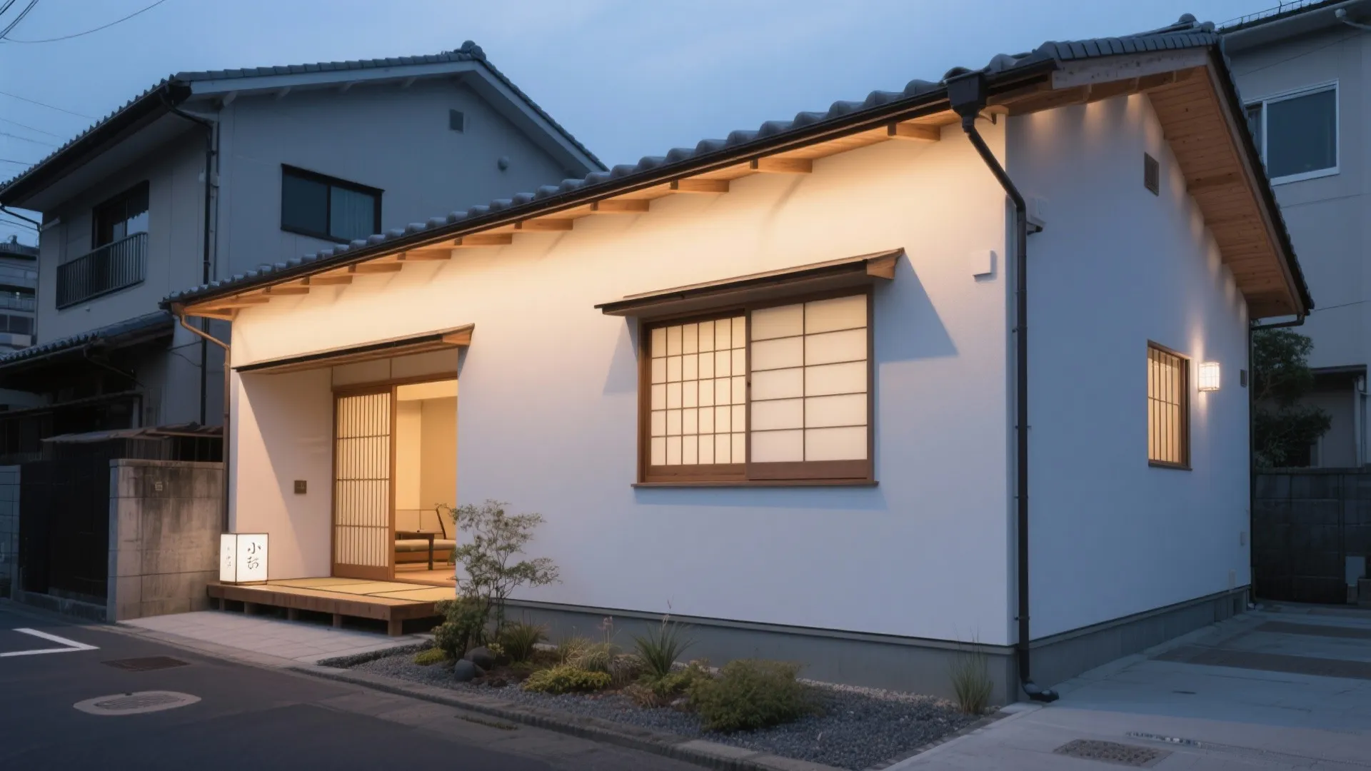 Tips 1: 水平ラインをそろえると外観に“静けさ”が宿る（東京小户型×日式风格）