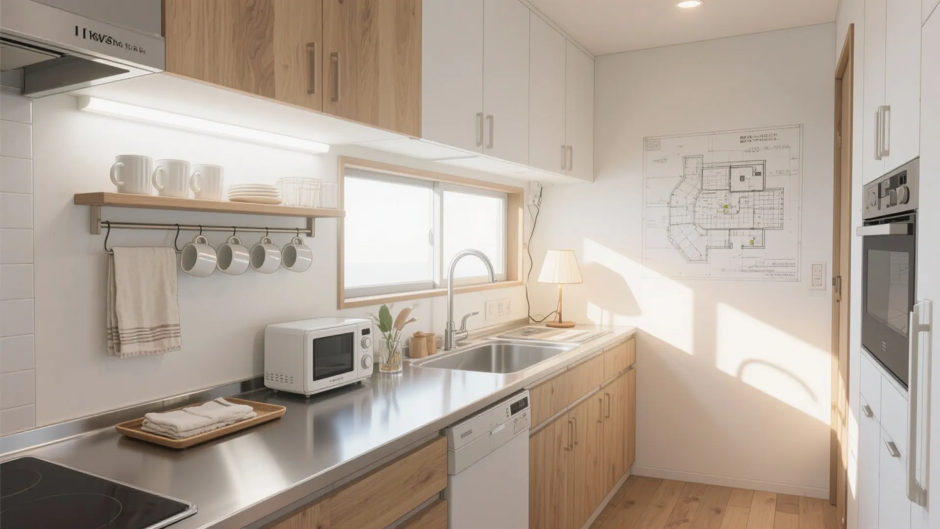 Tips 1: キッチン中心の動線規劃で“朝の渋滞”を解消（東京小戸型・動線規劃）