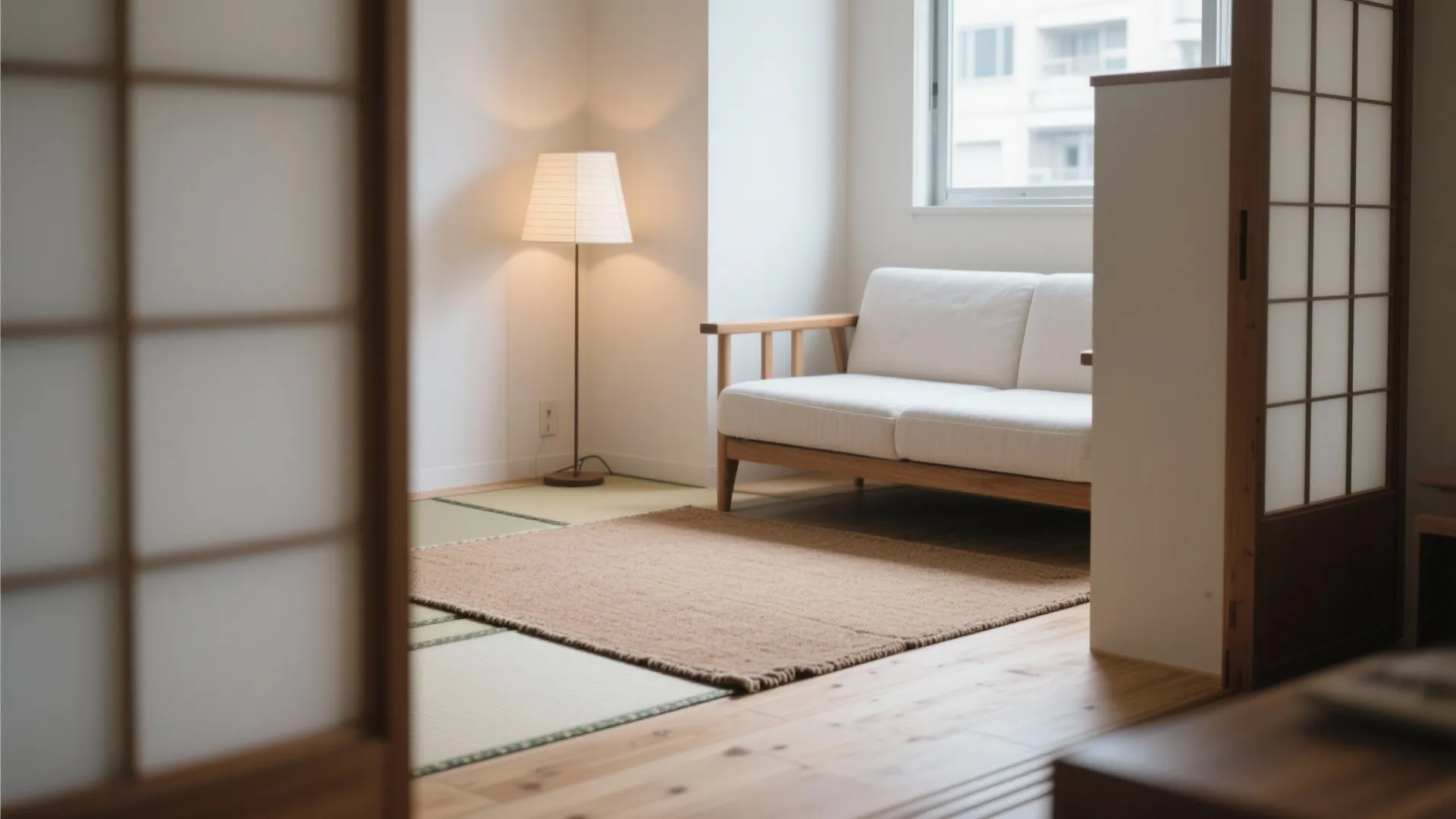 Tips 4: 日本都市の床は“柔＋重”の二層で—ラグと置き畳で点音を吸う（東京小戸型）