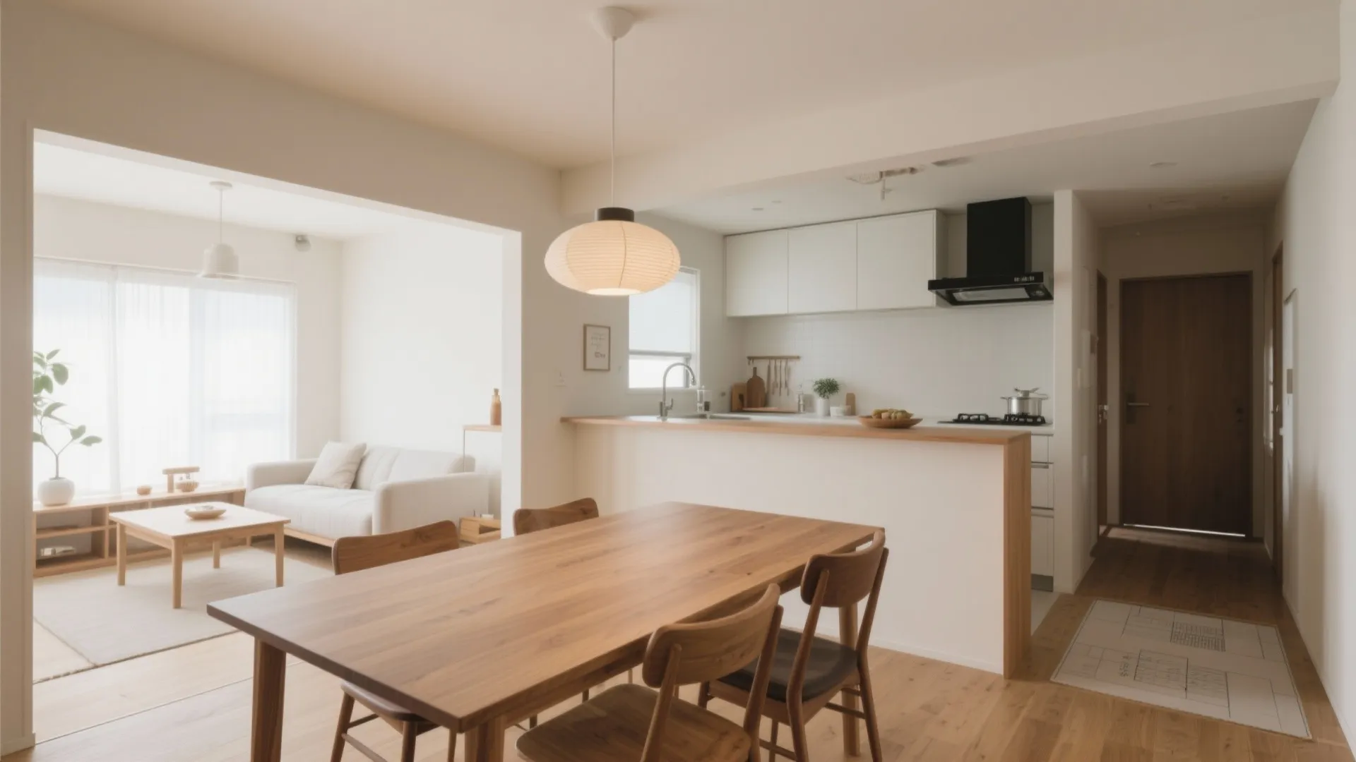 Tips 1: LDKの中心を明確化して家族の動線を一本化（東京公寓設計）