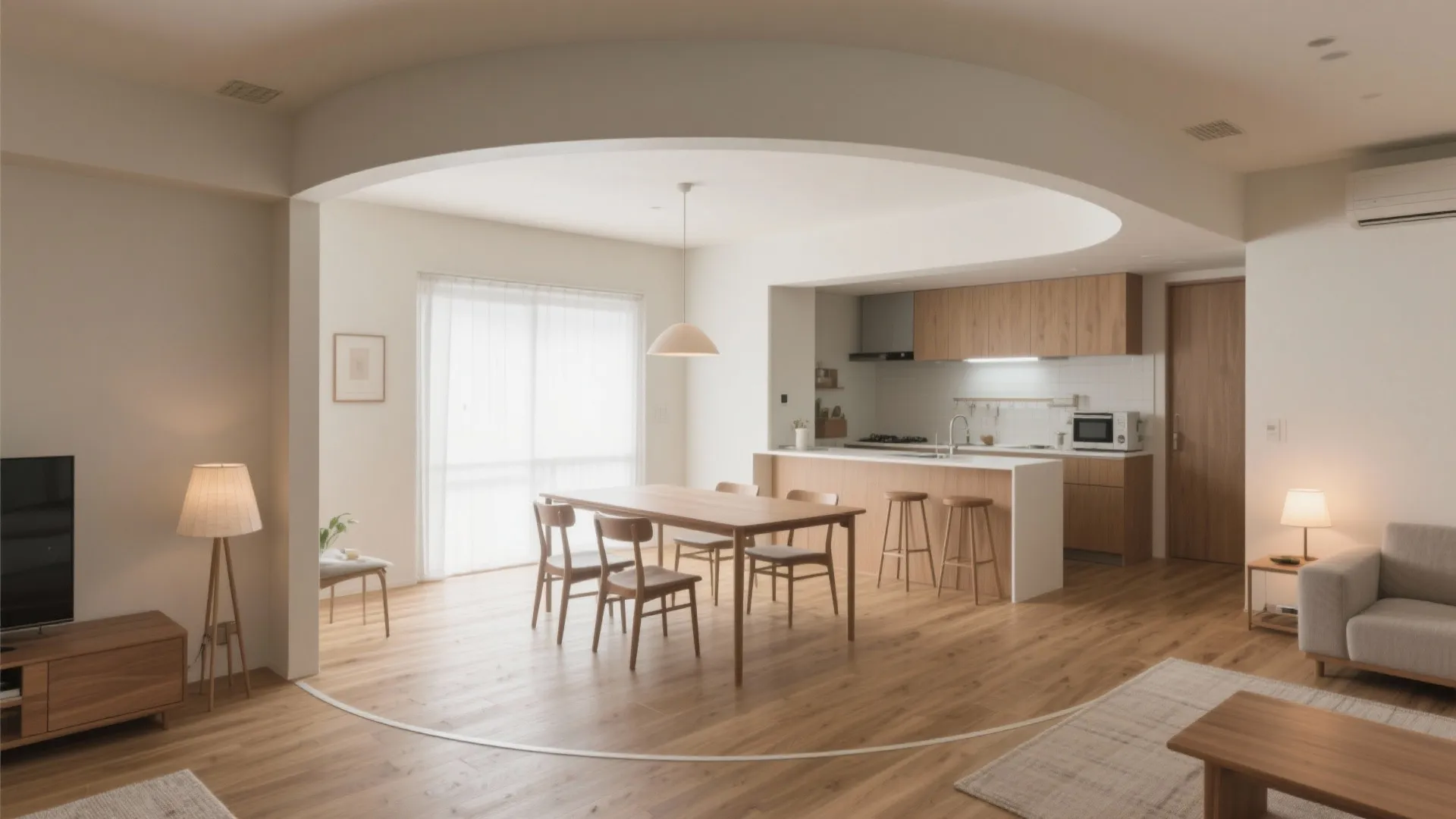 Tips 1: LDKは回遊動線で“広く見せる”｜動線計画と日式風格