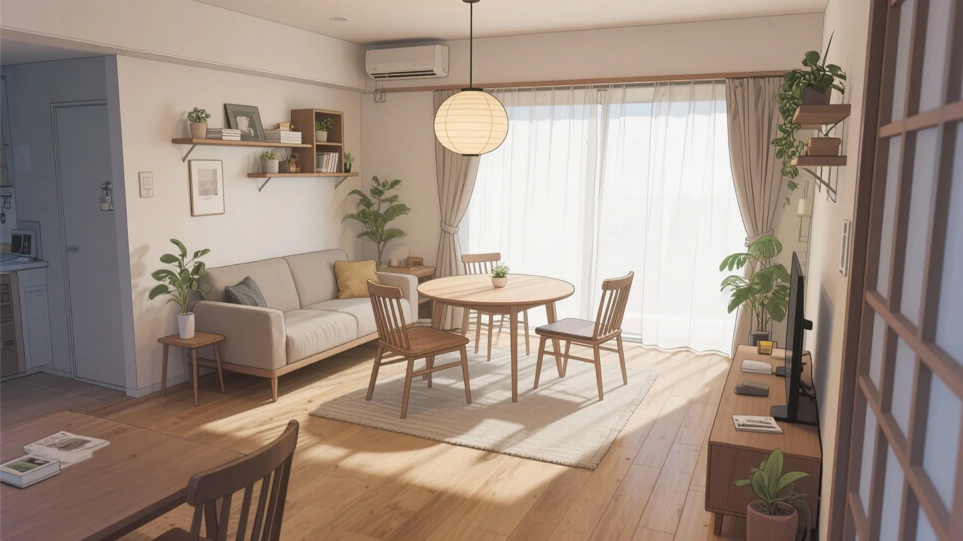 Tips 1: リビングは“対角の居場所”をつくる（東京小戸型・動線規劃）