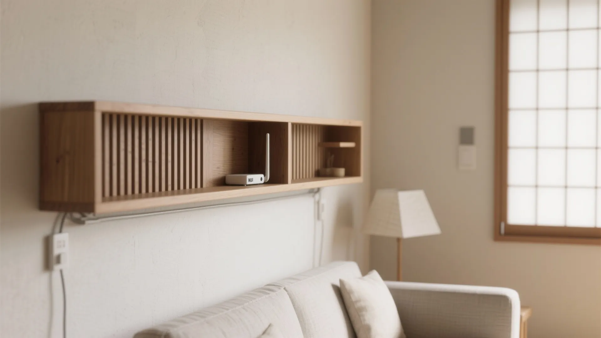 Tips 1: リビング中心にルーターを配置し、日式風格の収まりで美しく隠す（東京小戸型／日式風格）